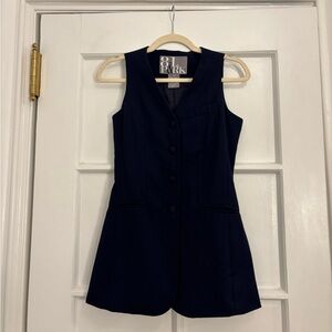 Navy Blue Longline Vest Top